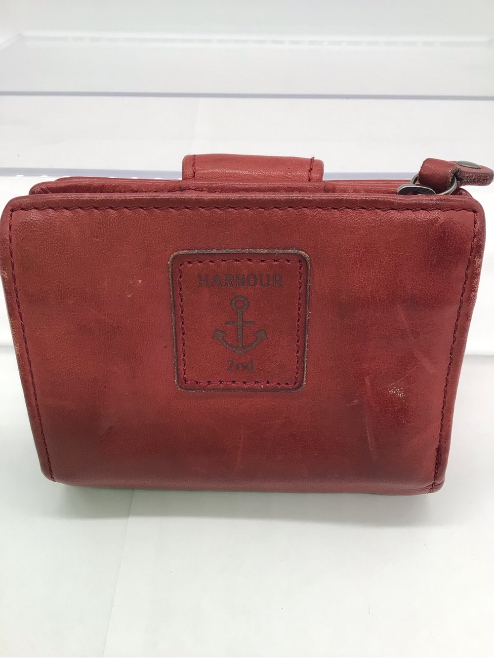 🌼3/$13🌼BUNDLE DAEL! Harbour 2nd Red Genuine Leather Billfold Wallet - Picture 2 of 6